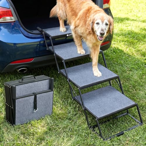 Foldable Dog Steps for Car SUV (Extra Wide 20"W)