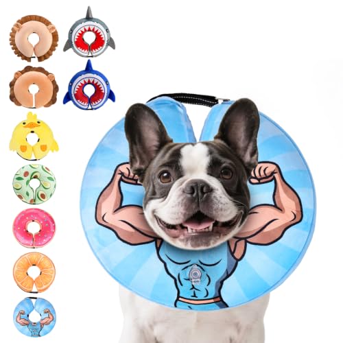 Inflatable Dog Cone Collar Alternative After Surgery (Hercules / M+ (Neck:13-15in))