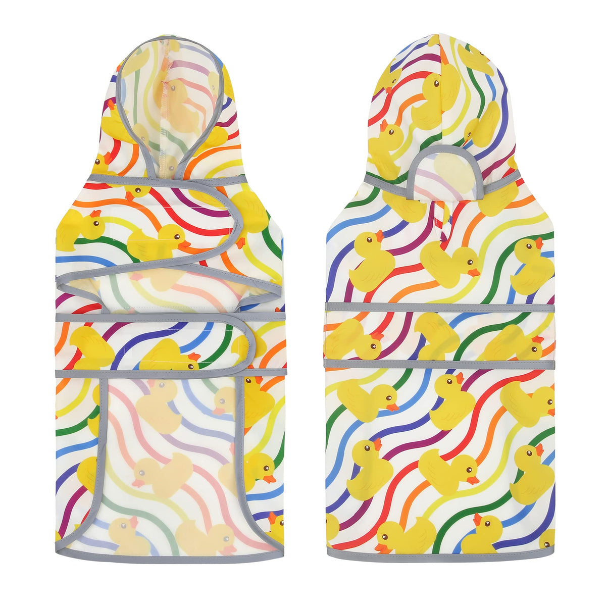 Dog Raincoat for Large Dogs (Rainbow Ducks / Large)
