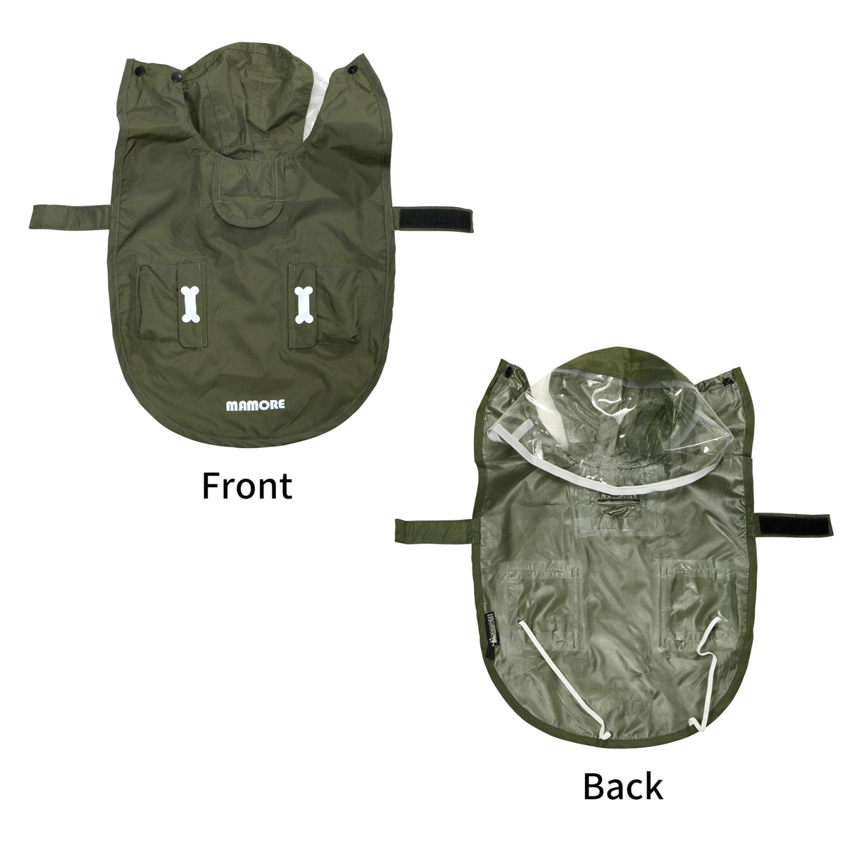 Waterproof Dog Raincoat (Army Green / X-Small)