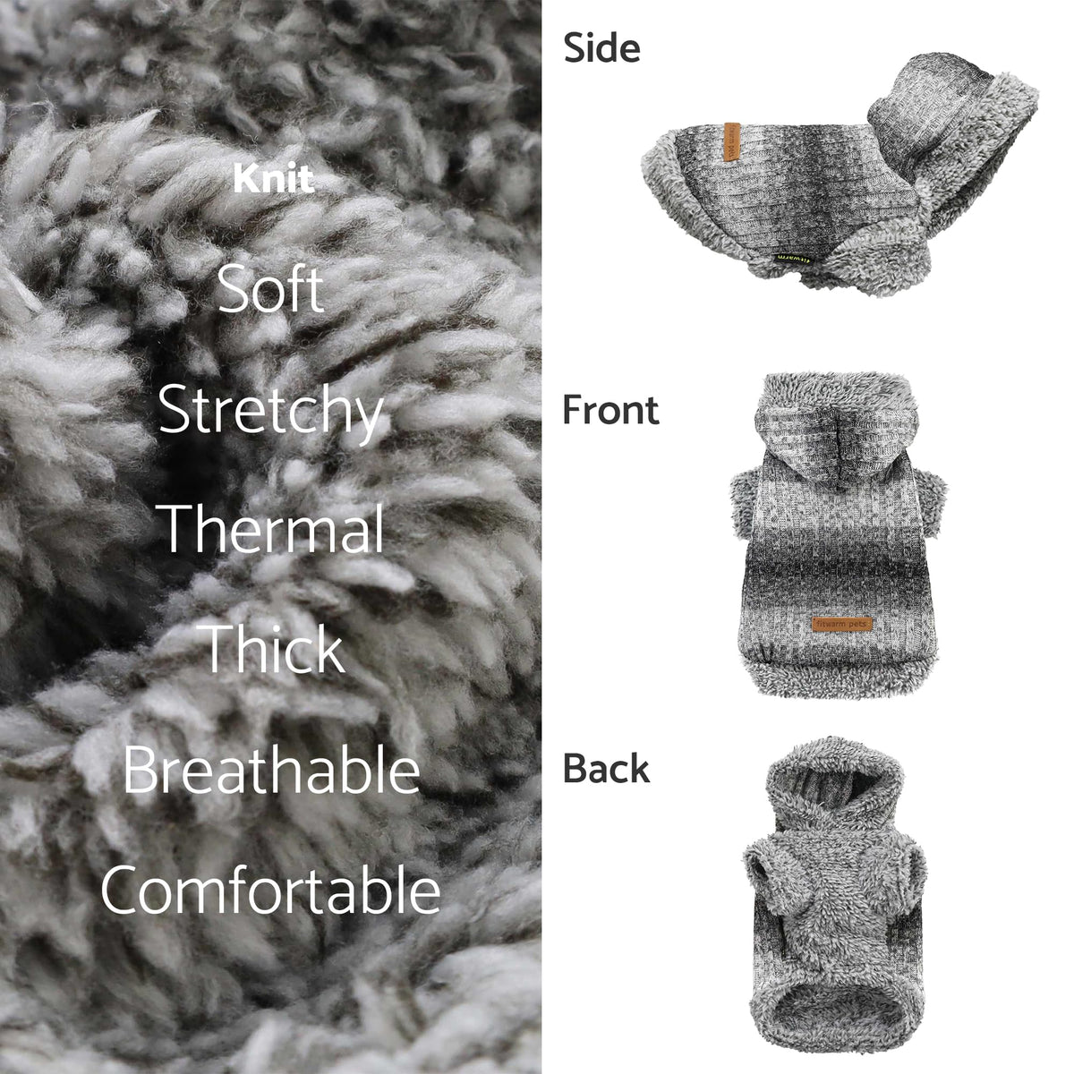 Fuzzy Dog Sweater (Medium / Heather Grey)