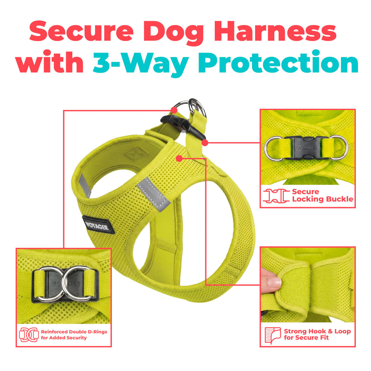 Voyager Step in Air Harness (Harness (Lime Green) / XS (Chest: 13 - 14.5"))