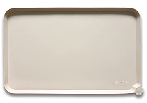 Silicone Pet Food Mat Tray (19"L x 12"W / PapayaWhip)