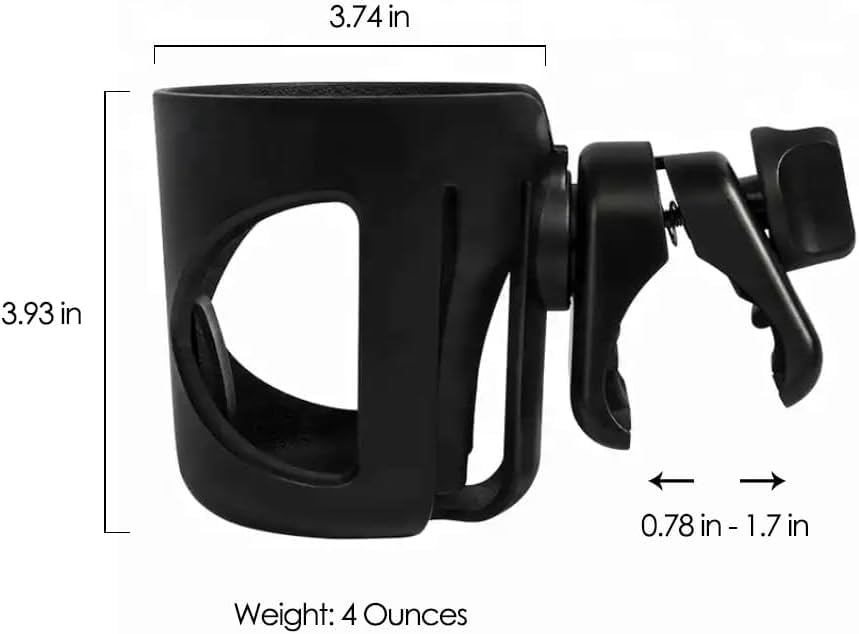 New Stroller Cup Holder for Stanley Quencher H2.0 (black)