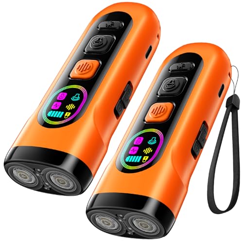 2 Pack Dog Bark Deterrent Devices Anti Barking Device for Dogs Ultrasonic Bark Stopper Portable Dog Training Tool Indoor Outdoor Up to 50ft Correct Bad Behavior of Own or Neighbor's Dog (Orange / 2 Pack)