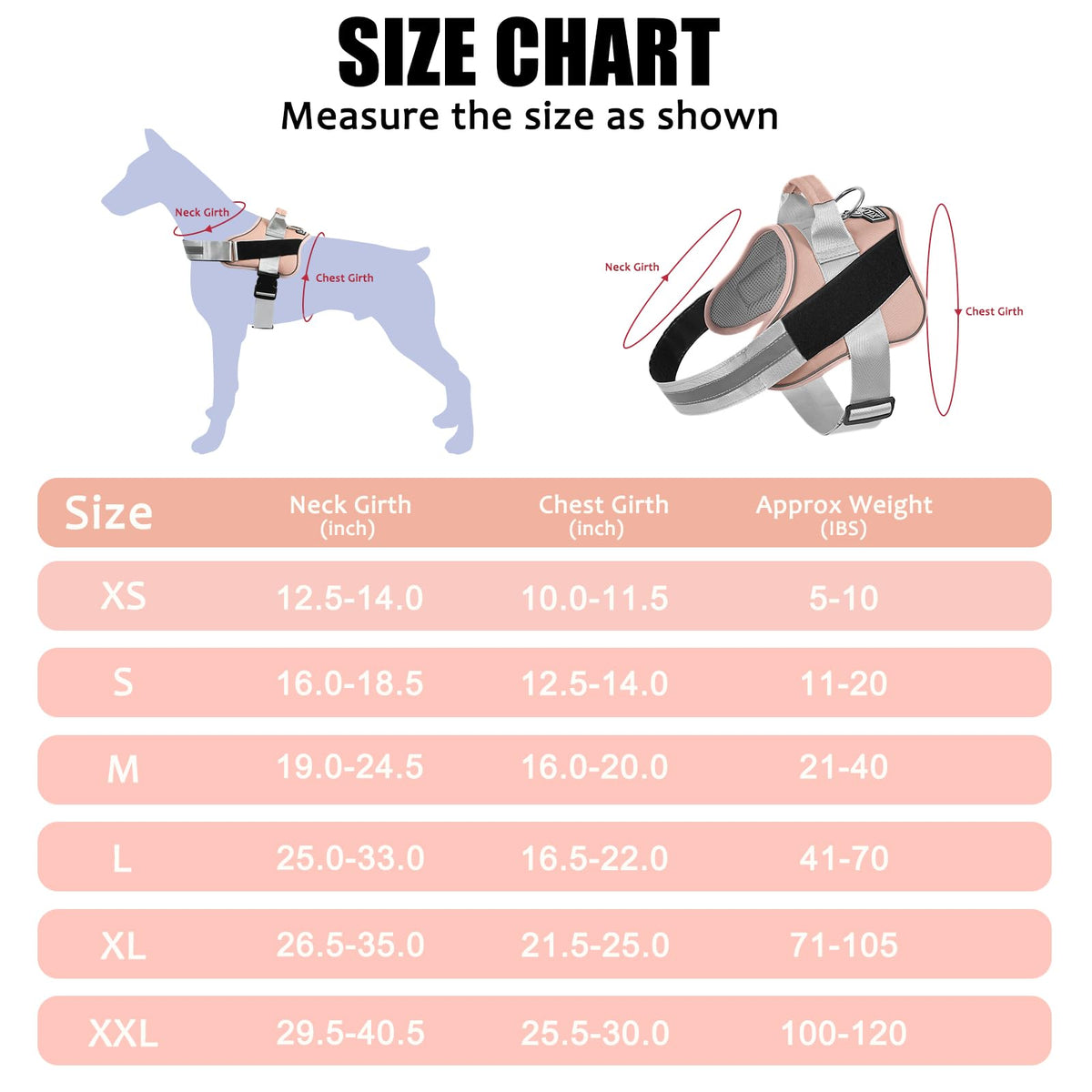 Dog Harness No (X-Large (Pack of 1) / RosePink)