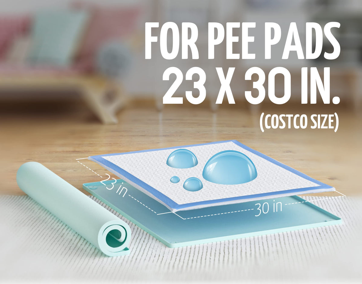 Dog Pee Pad Holder Tray Fits for 30” x 23” Pee Pads (30 x 23 Inches - 2 Pack / Turquoise)