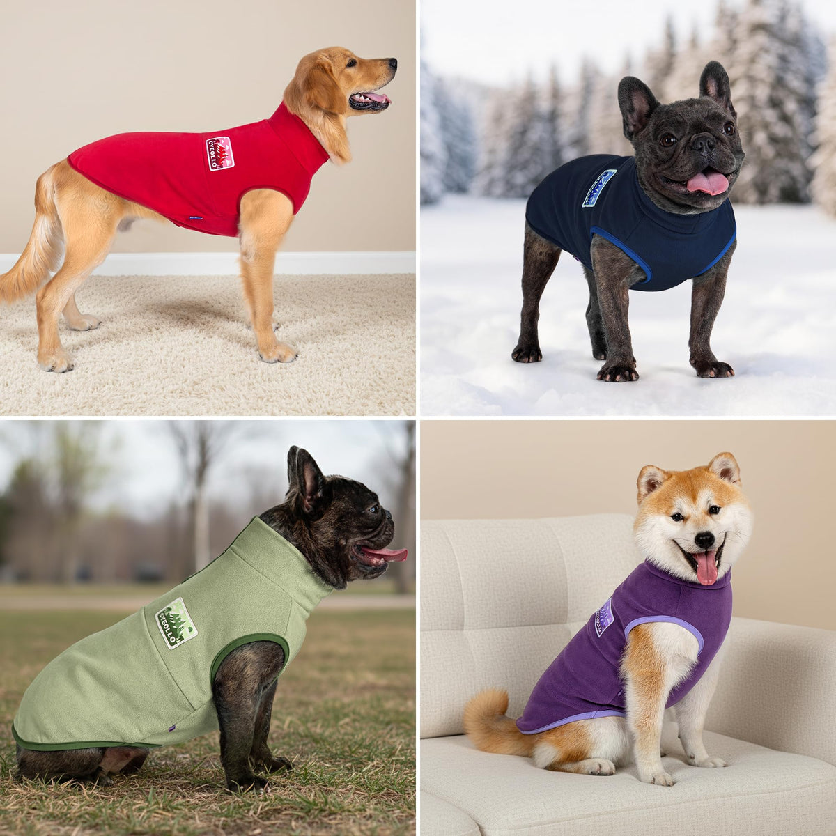 Fleece Dog Sweater (Navy Blue / Large)