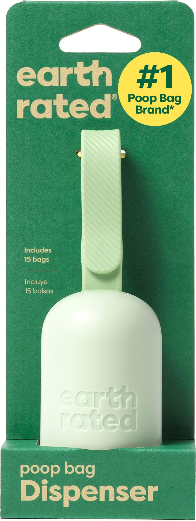 Dog Poop Bag Holder & Leash Dispenser (1 Dispenser, 15 Bags / Unscented)