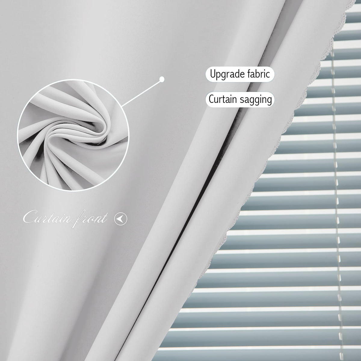 Blackout Curtains for Bedroom Sticky Curtain Blackout Window Cover Self Adhesive Curtains Rod No Drillng (47"W x 59"L (Pack of 1) / Light Grey)