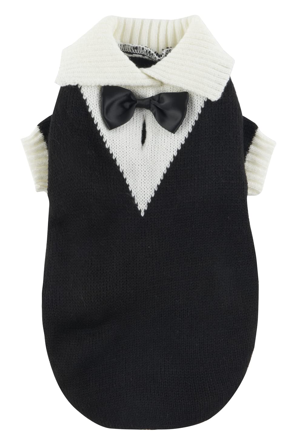 Dog Tuxedo Bow Tie Wedding Party Suit (X-Large / Black White Tuxedo)