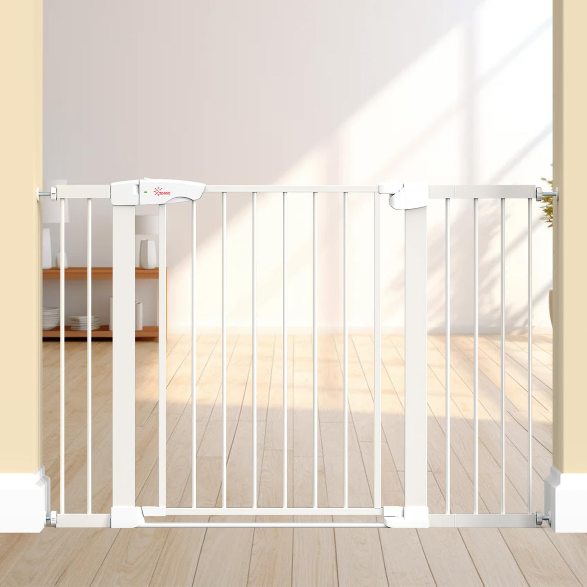 Baby Gate for Indoor Stairs & Doorways (White / 27.9-42.1")
