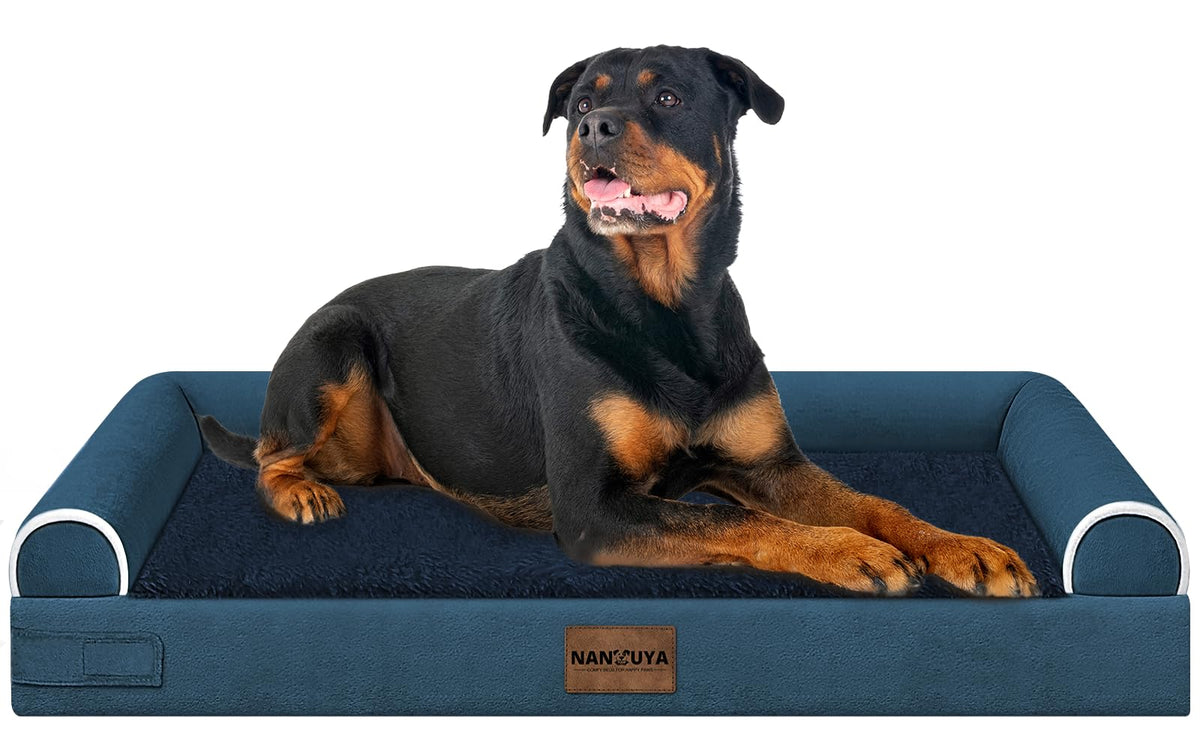 Orthopedic Dog Bed for XX (Navy Blue / 44.0"L x 34.0"W x 6.5"Th)