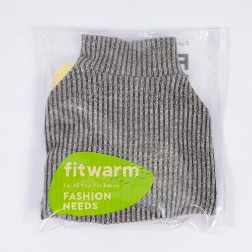 Mock Neck Knitted Dog Pajamas (Small / Grey)