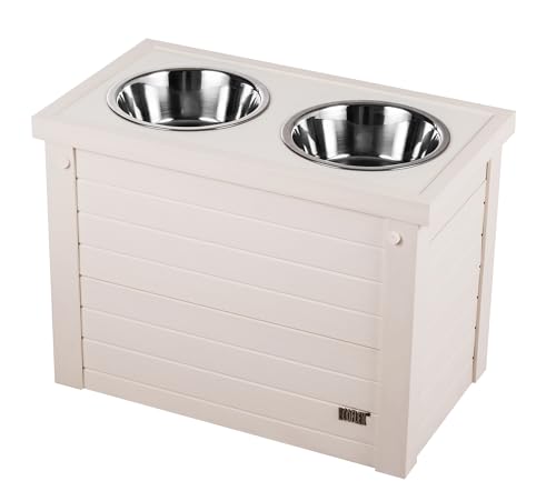 Piedmont Elevated Dog Feeder (Antique White)