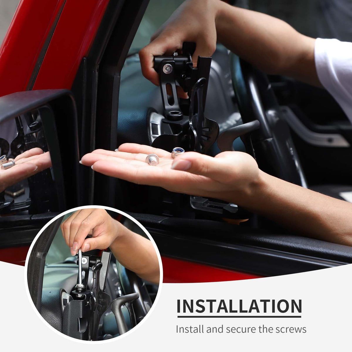 Door Cup Holder Expander Compatible with Jeep Wrangler JK JKU 2011 (Driver's Side / 11-18)