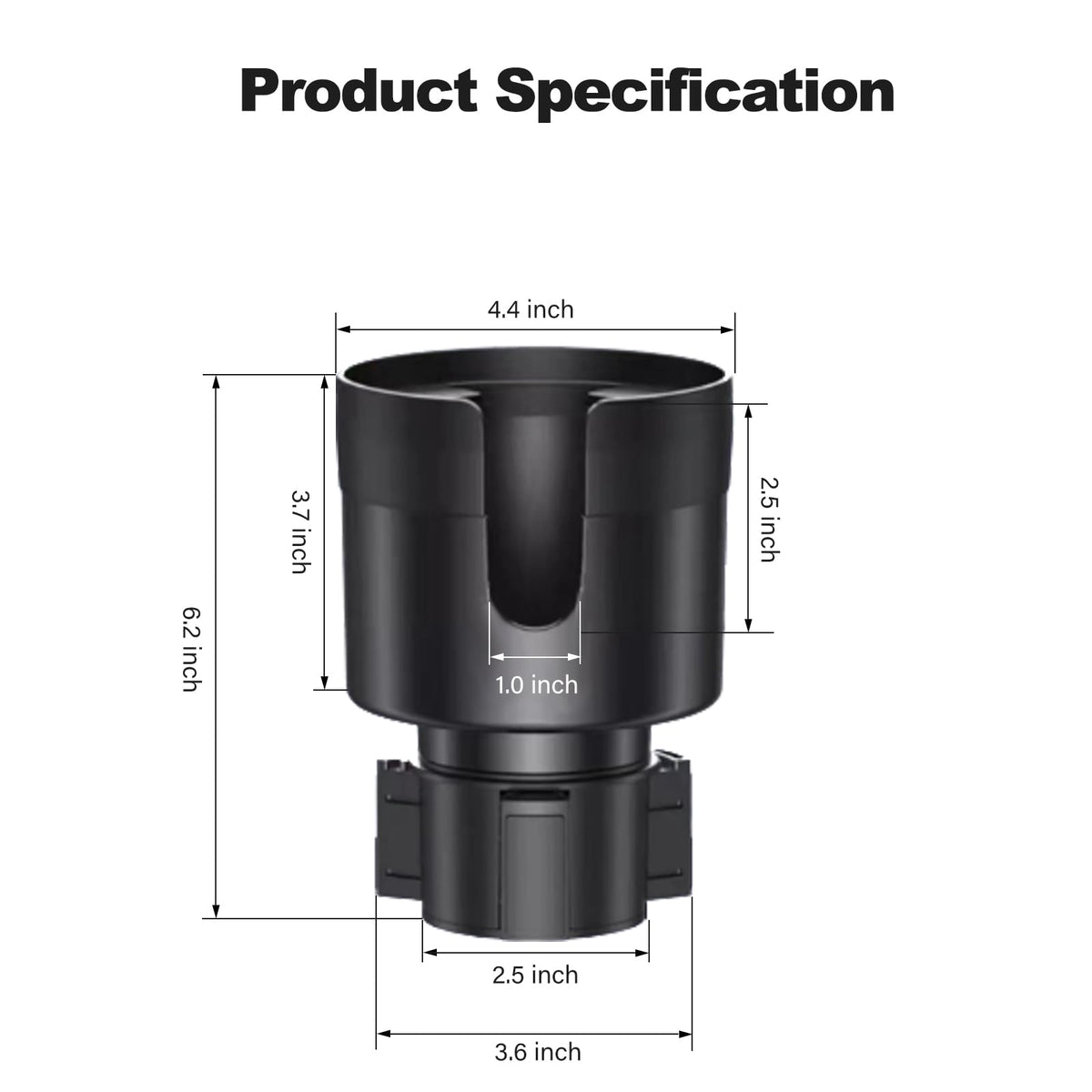 for Car Cup Holder Expander Adapter Adjustable Base Compatible with Yeti 14 (Plus)