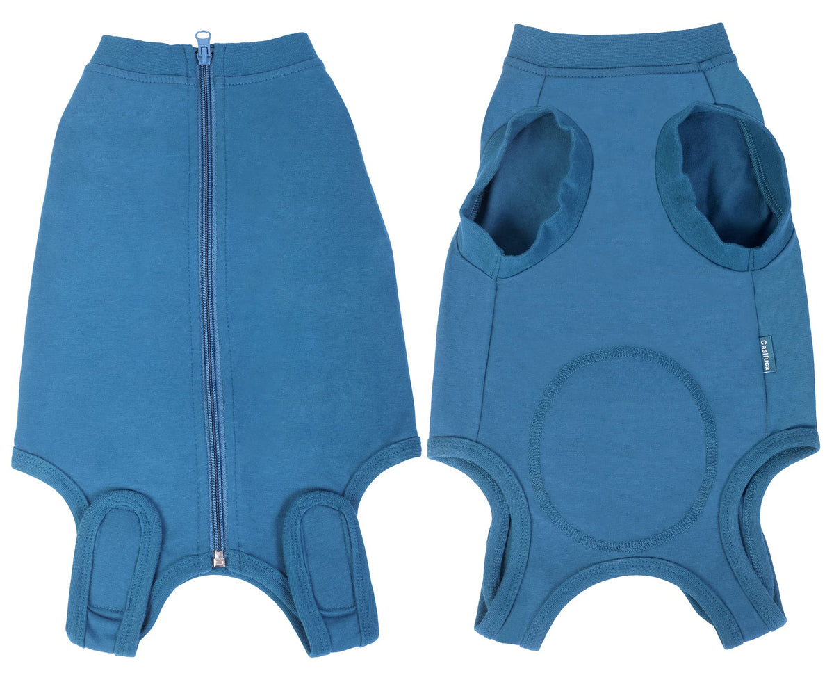 Dog Surgery Recovery Suit (XS(Back 8 - 10" Chest 12 - 14" Weight 4 - 8lb) / Blue)