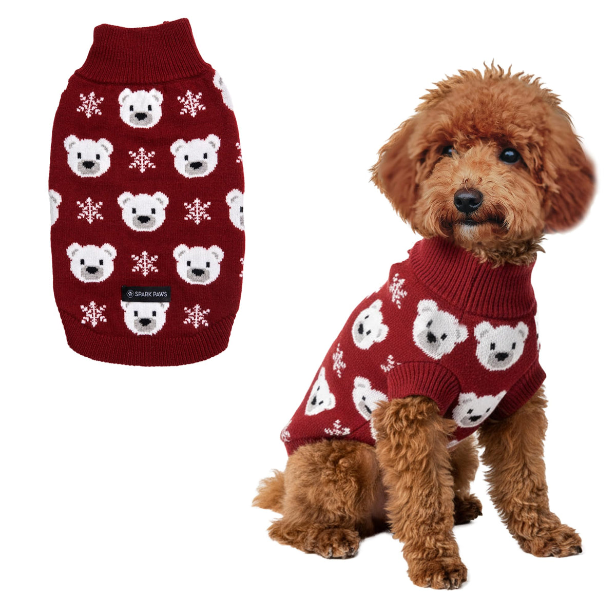 Christmas Knit Dog Sweater (Polar Bear / XX-Large)