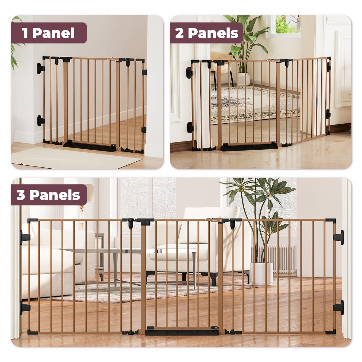 29.4 78" Extra Wide Baby Gate (Brown / 78" Wide)