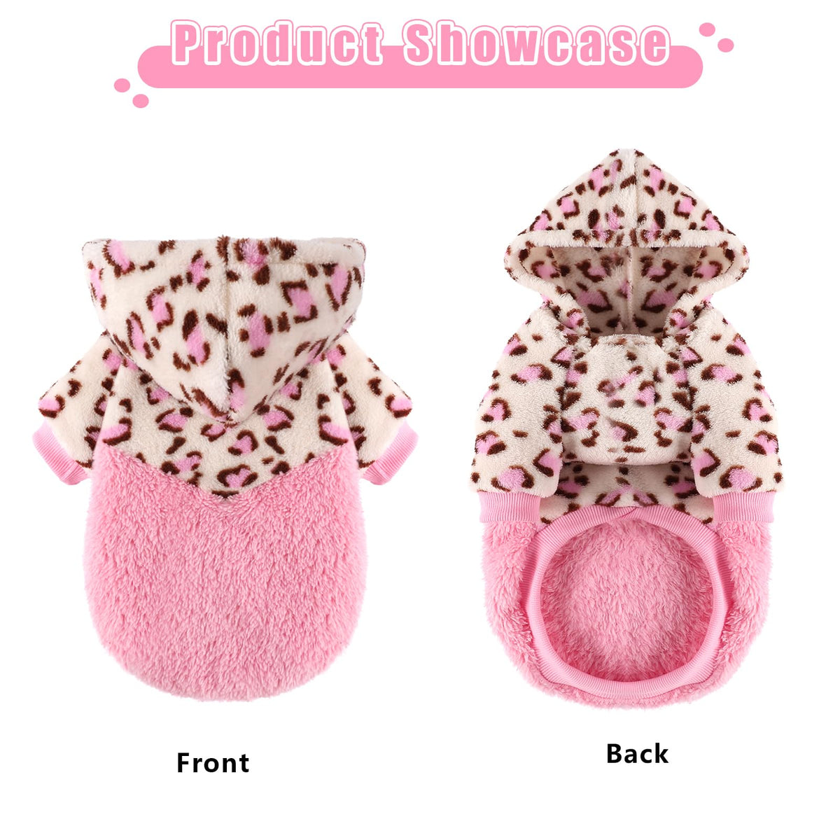 Dog Sweaters for Small Dogs (XX-Small (Chest 10 in) / Pink leopard)