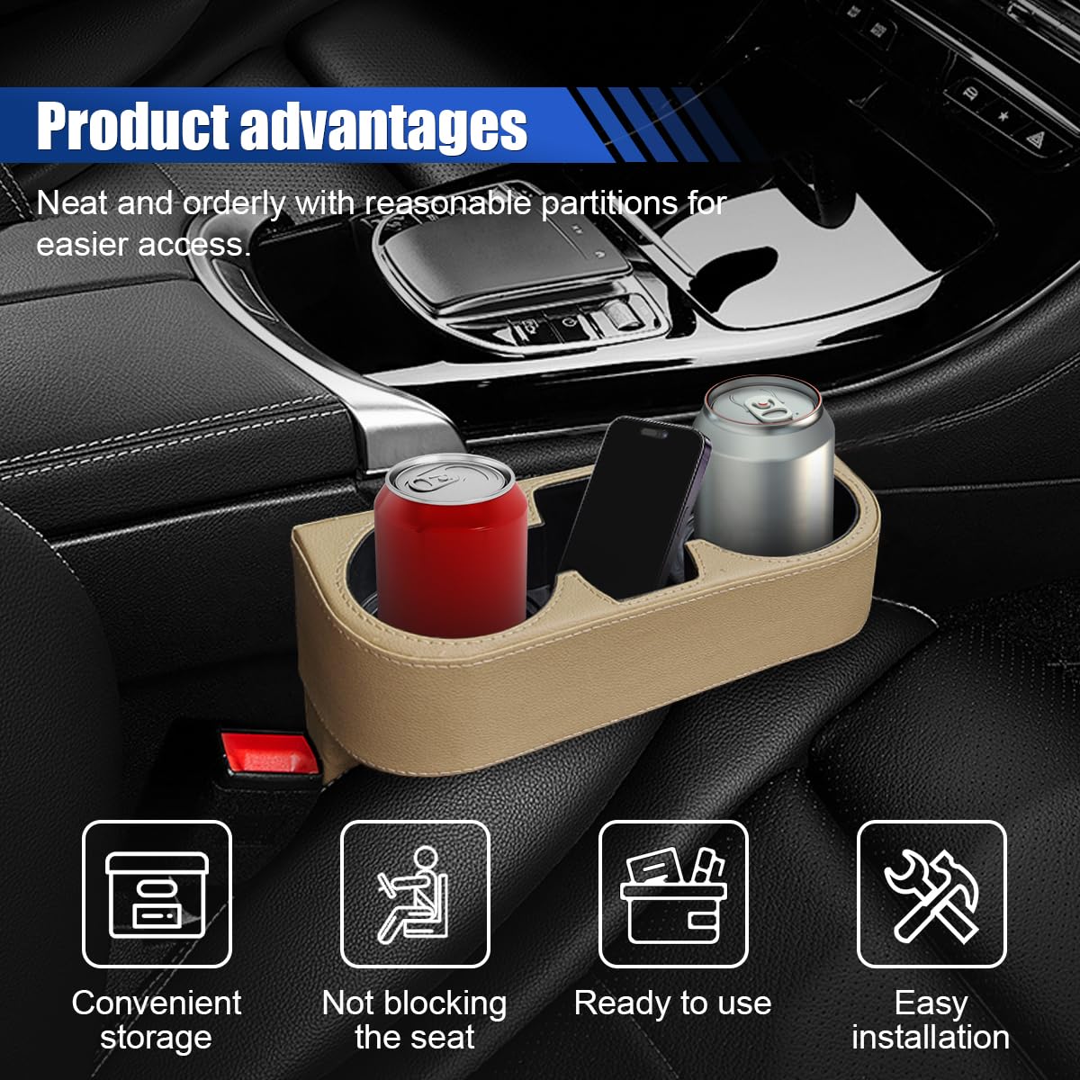 Car Cup Holder (Beige)