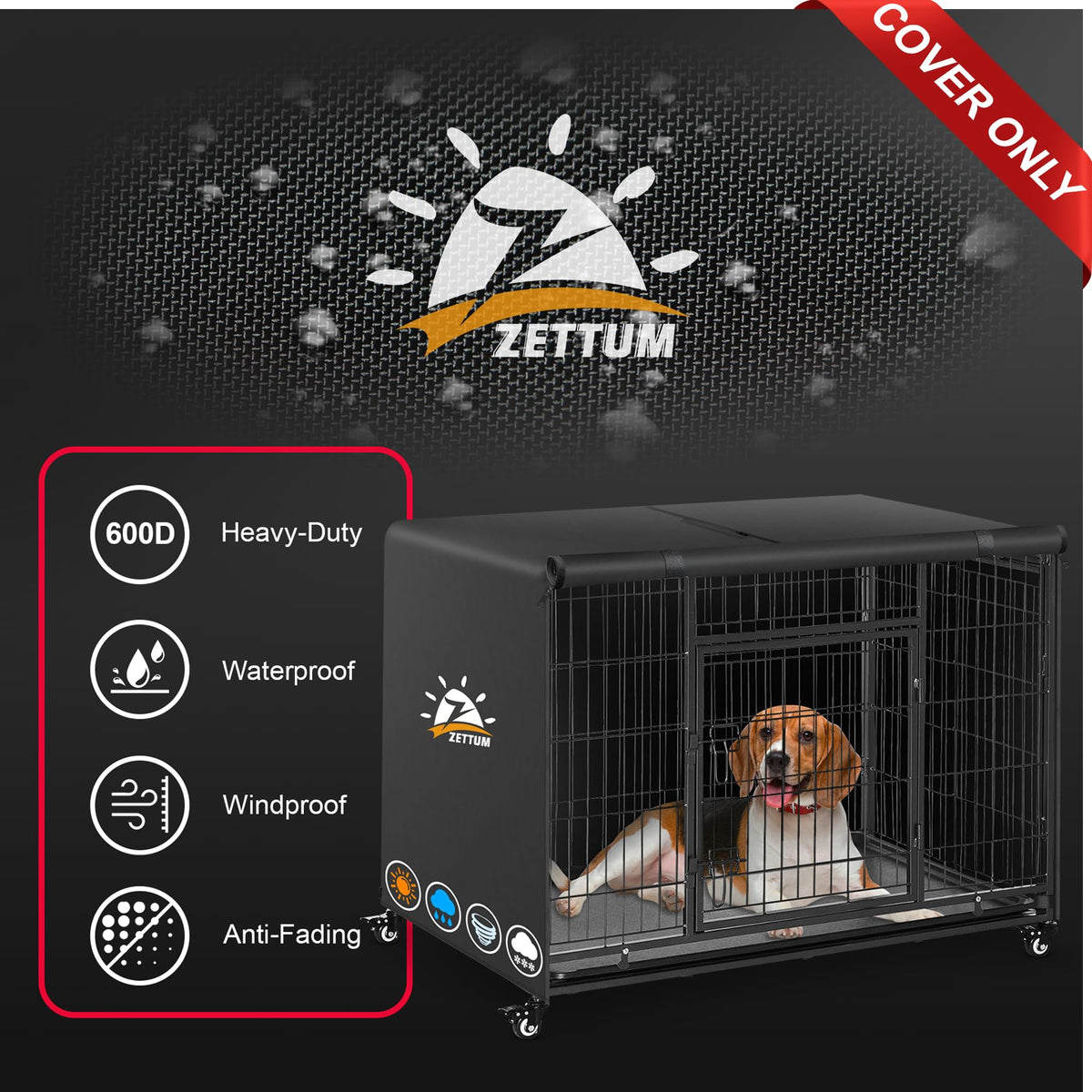 Dog Crate Cover 36 Inch (36.0"L x 23.0"W x 25.0"H)