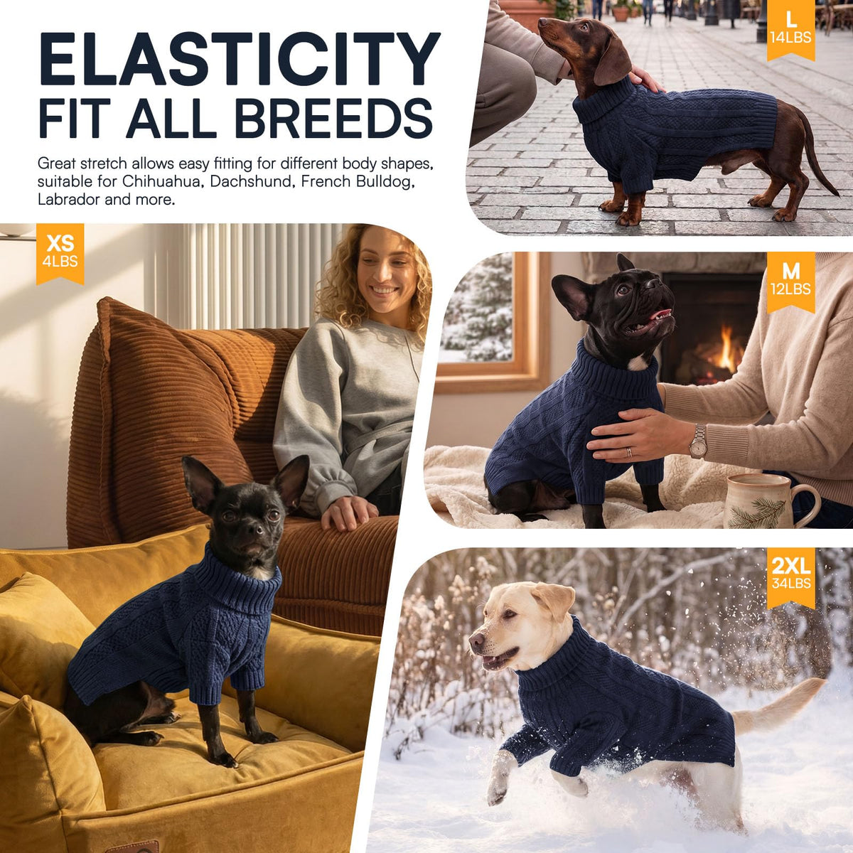 XXL Dog Sweater (XX-Large / Dark Navy)