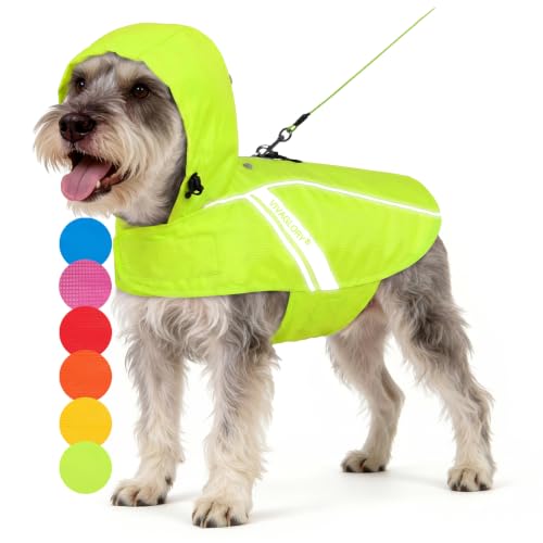 Dog Raincoat Wetoff Dog Rain Coat (Bright Yellow / M (22"-26" chest girth))