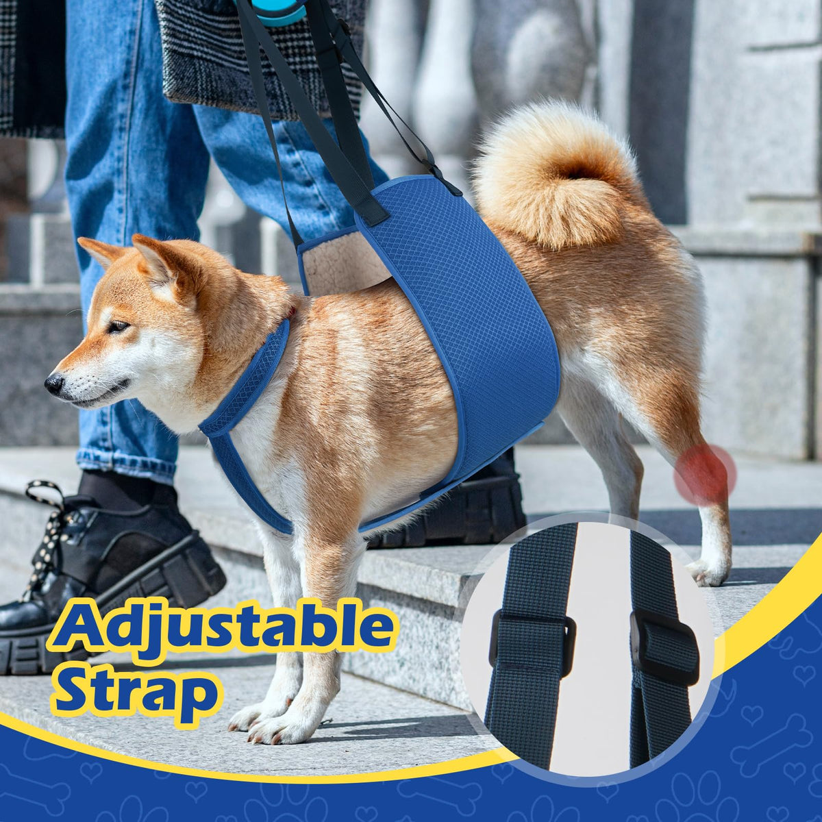 Adjustable Dog Lift Harness with Fixing Strap (X-Large)