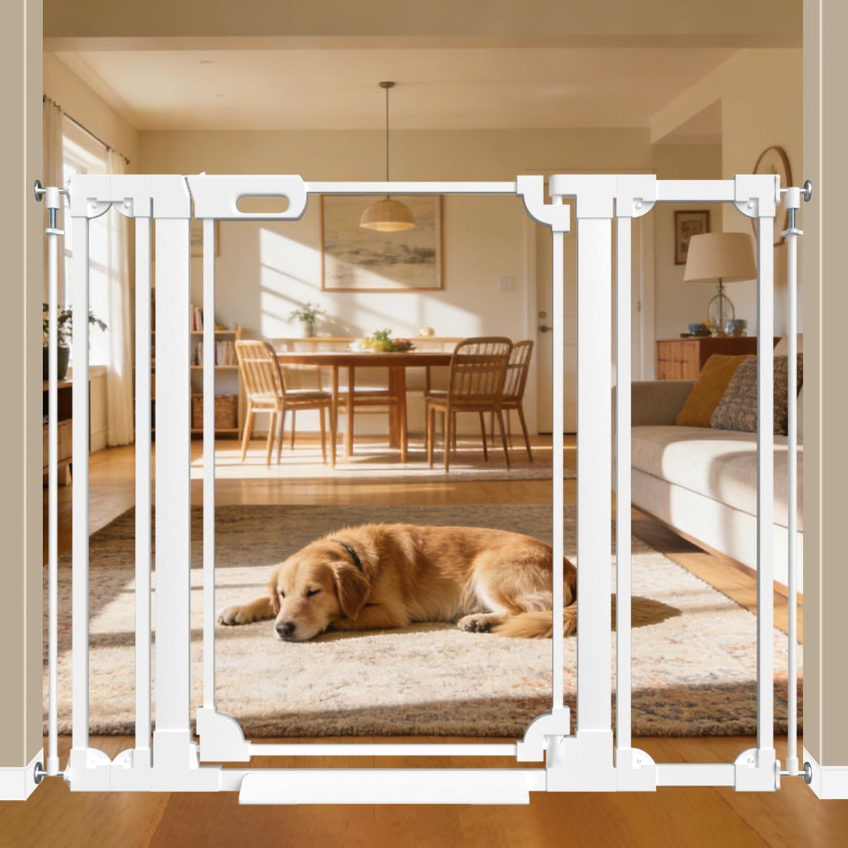 40" Extra Tall Clear Acrylic Dog Gate 29.52 (White / 29.52-47.24"W x 40"H)