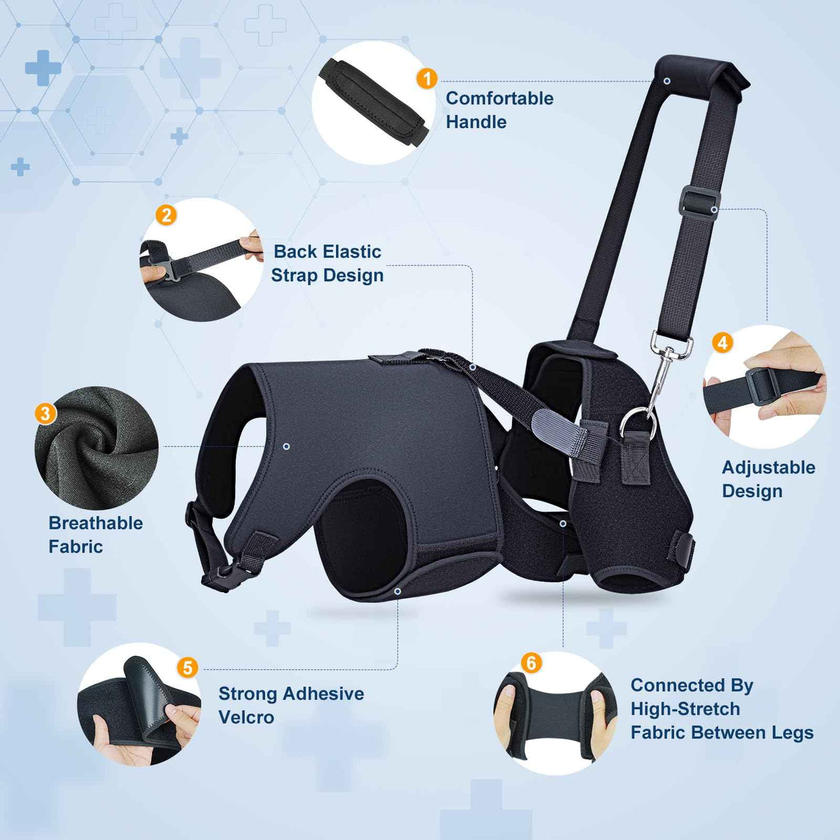 Dog Hip Dysplasia Brace with Back Lift Strap (XL)
