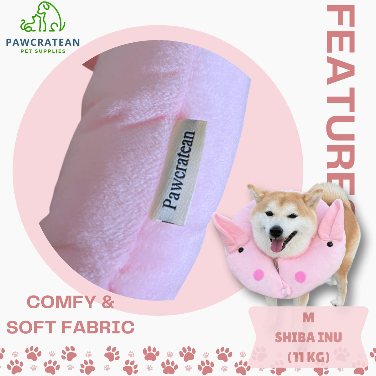 Adjustable Comfy Flower Style Elizabeth Collar for Cats Puppies Soft Recovery Cone Pet Protective Neck Collar (Pink Pig (Open Ring) / Small)