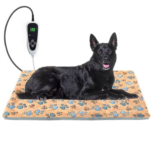 Large Dog Heating Pad 36x24 in with Normally Open Function (Yellow / 36 x 24 in)