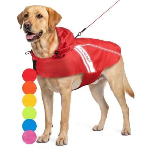 Dog Raincoat Wetoff Dog Rain Coat (Red / L (26"-30" chest girth))