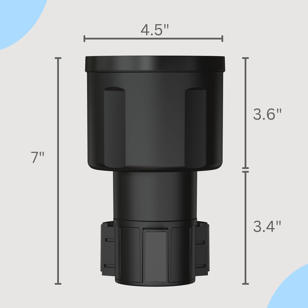 Extra Wide Car Cup Holder Expander (Holds Yeti 14 & 46 oz (Extra Wide Base) / Black)