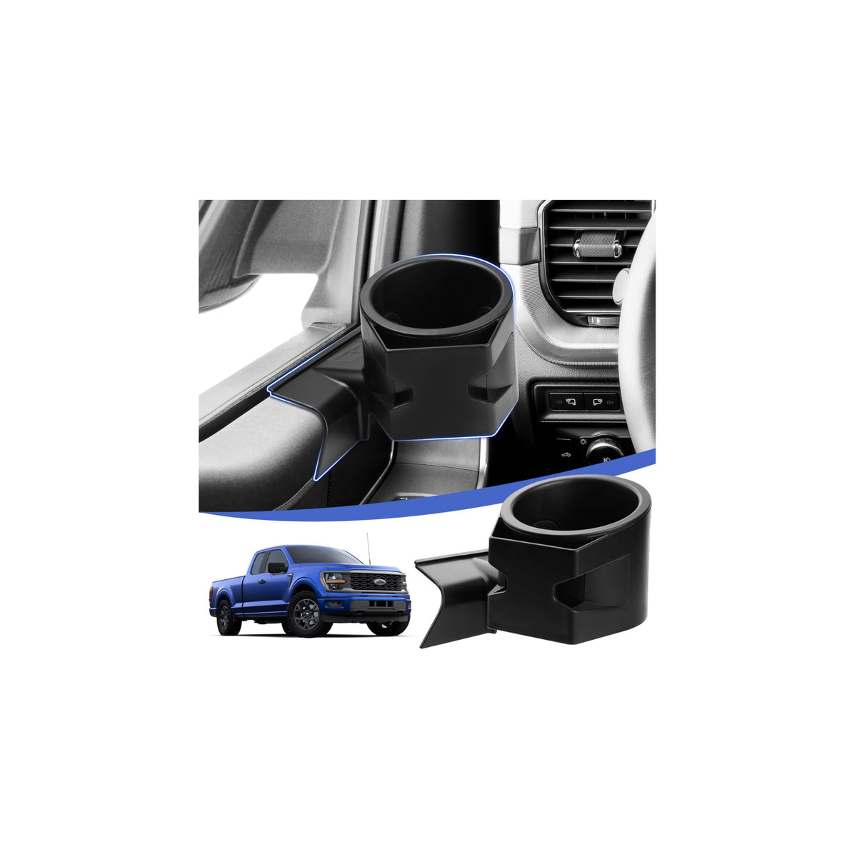 Car Door Cup Holder for 2021 (Ford F150 2021-2026)