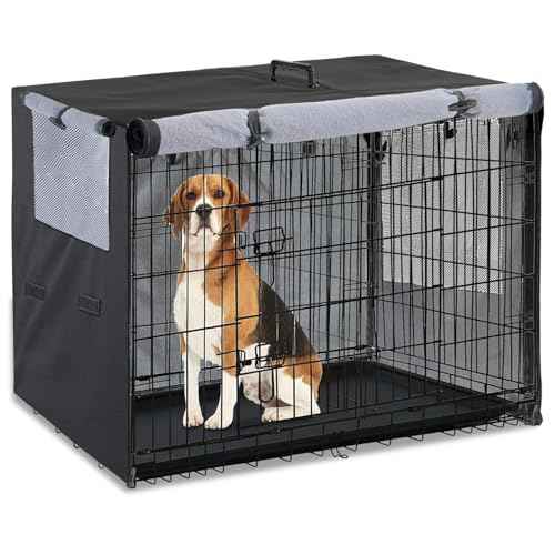 Dog Crate Covers 36 inch 1200D Built (Black / 36.1"x 23.1" x 25")