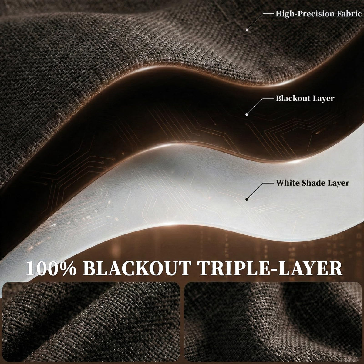 100% Blackout Self Adhesive Curtains Portable Curtain Simple and Easy to install Bedroom Window Thermal Lnsulated Kitchen Room Darkening Black Small Drapes (35"W x 72"L (Pack of 1) / Dark Brown)