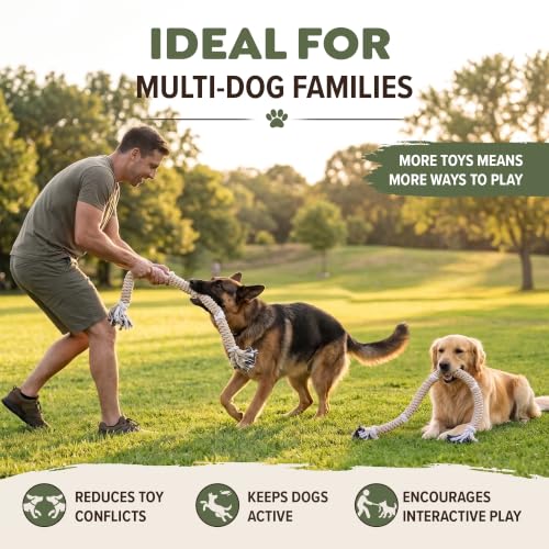 Dog Rope Toy for Large Dogs 2 Pack (Natural / 2 Pack)