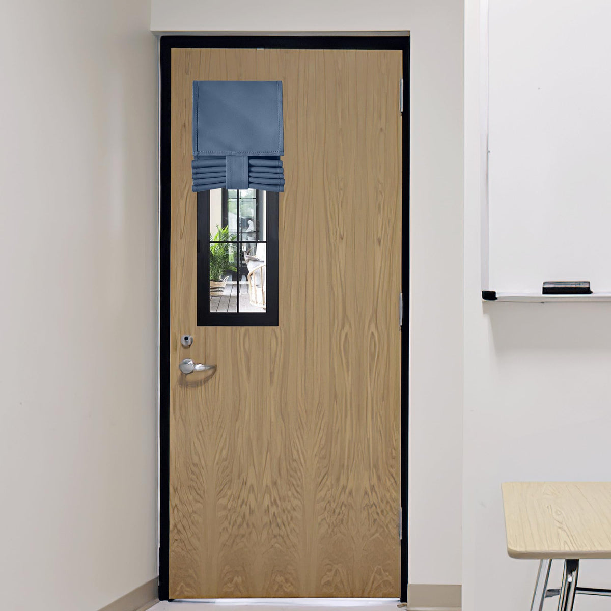 Classroom Door Window Cover (Stone Blue / 8"W x 36"L (Pack of 1))