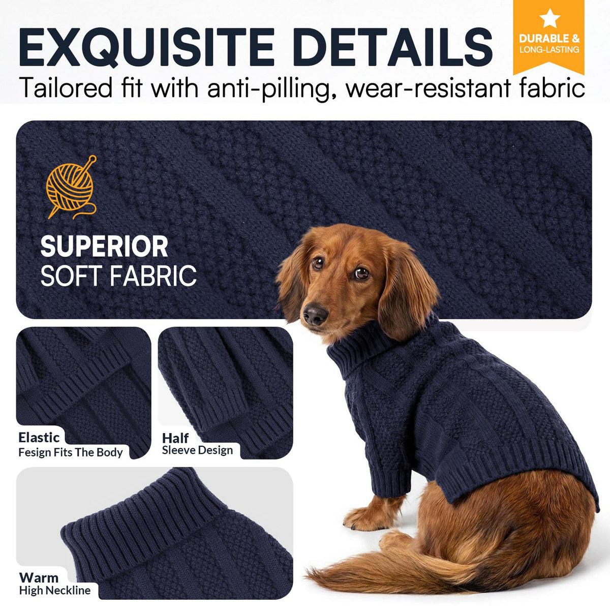 XXL Dog Sweater (XX-Large / Dark Navy)