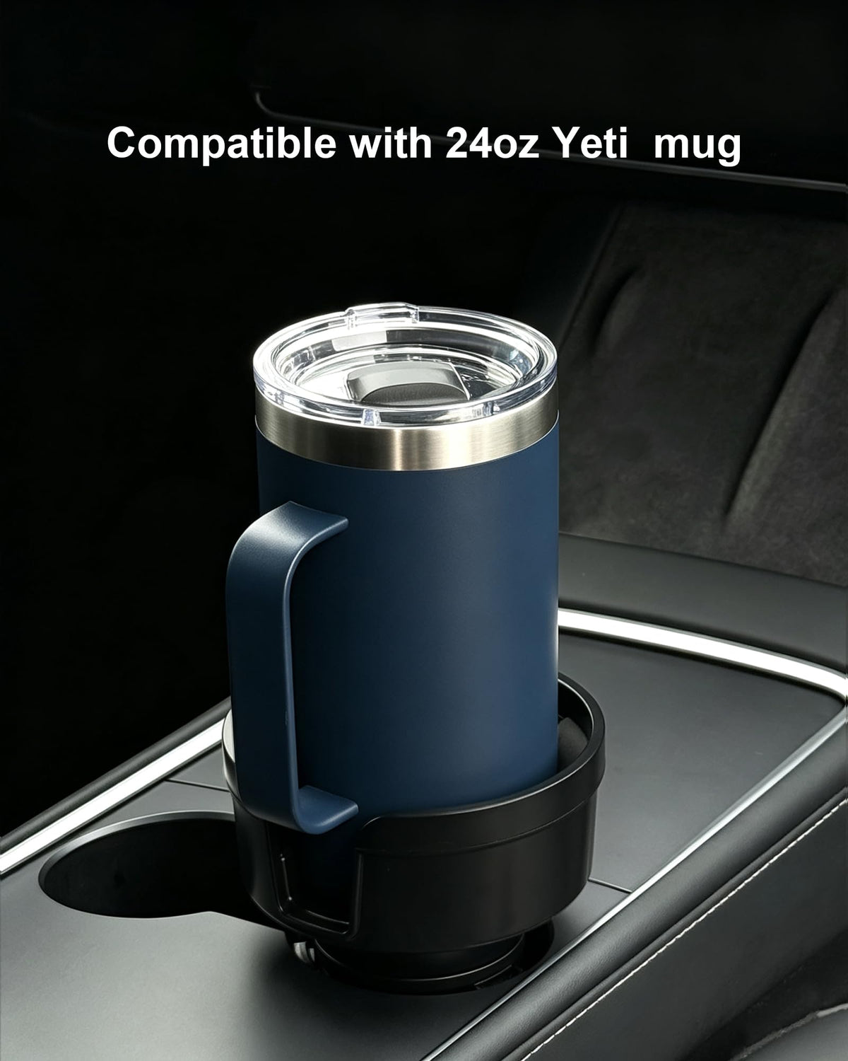 Car Cup Holder Expander for 10 (Low Profile*1 / Black)