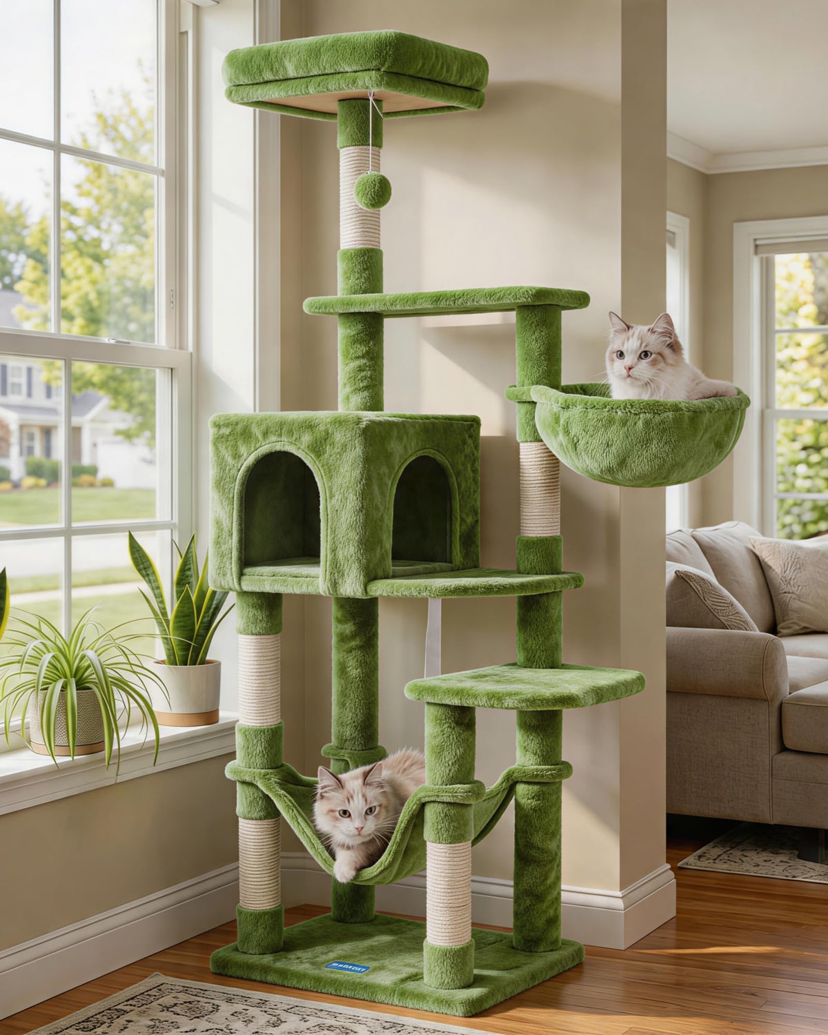 Cat Tree Multi (Green / 60.6 Inches)