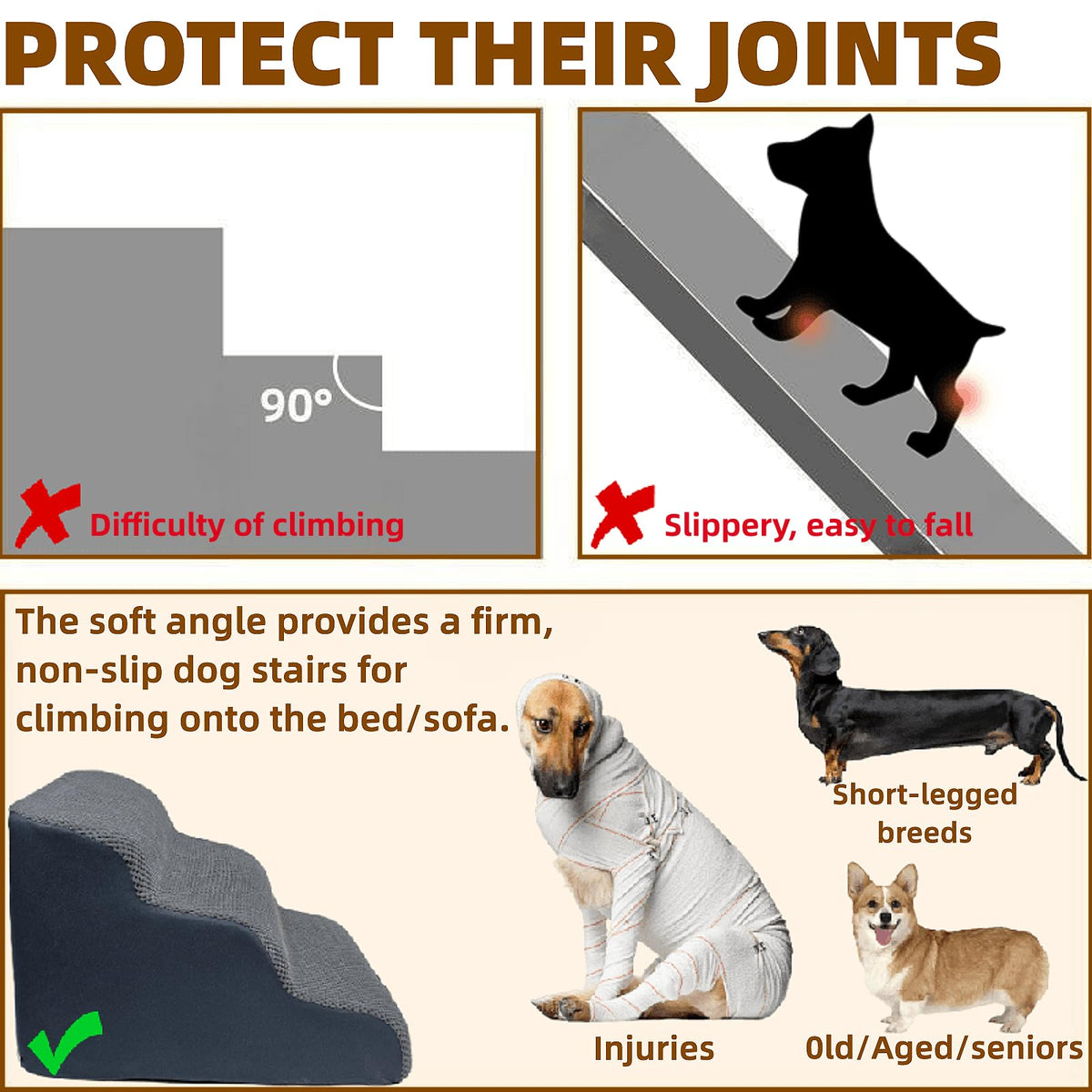 4 Step Dog Stairs for High Beds 18