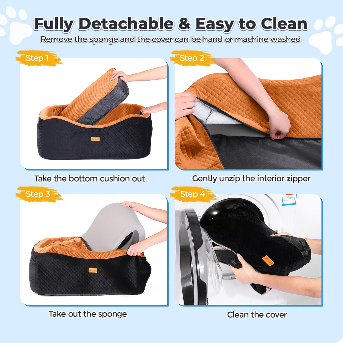 Large Dog Car Seat for Medium Sized Dogs Under 55lbs or 2 Smalls (Burnt Orange / Large)