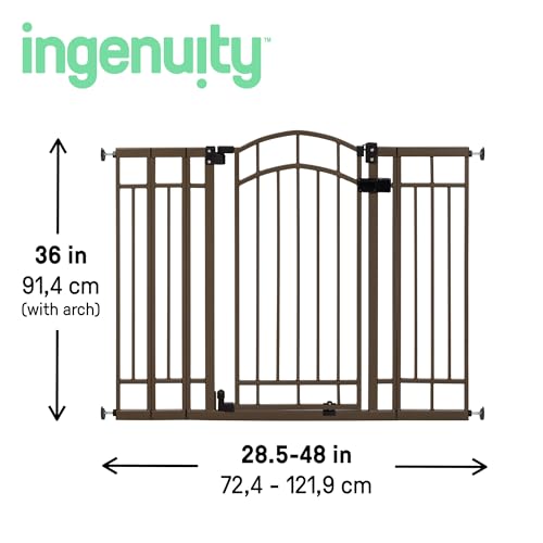 Decorative Extra Tall Baby Gate & Dog Gate (Bronze / 28.5-48" W x 36" H)