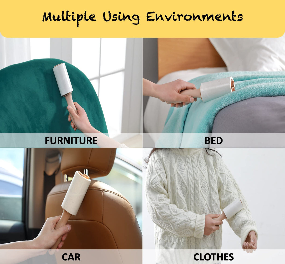 Lint Roller Refills 4" (4" / 400 Sheets)