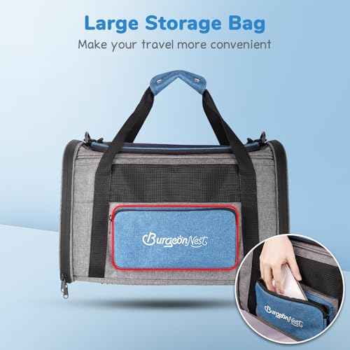 Cat Carrier Soft (Blue / 17.5"L x 11.0"W x 11.0"H)
