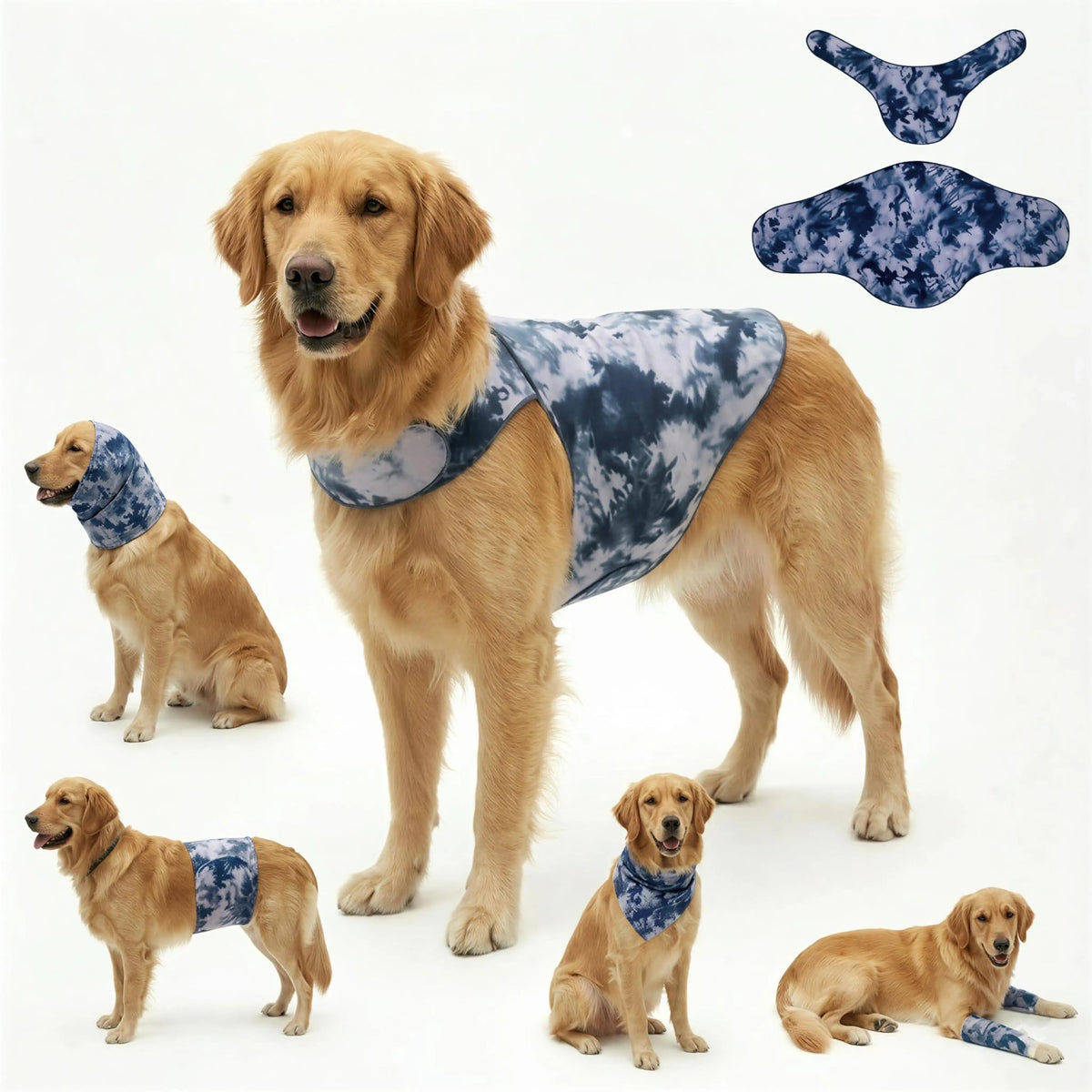 Dog & Cat Surgery Recovery Suit and Anxiety Wrap (XL / Tie-Dye MH)